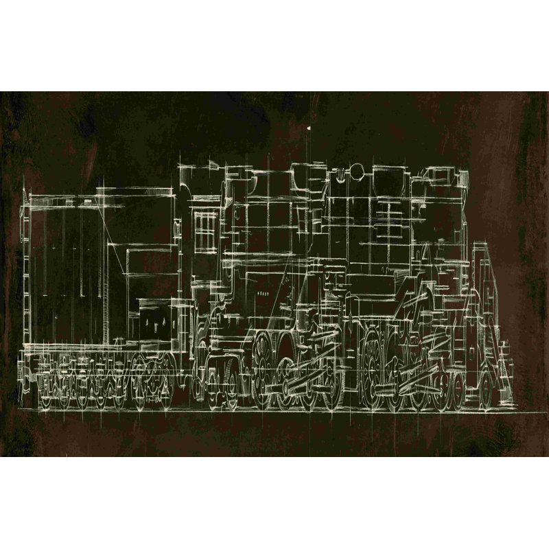 " Locomotive Schematic " by Ethan Harper, 24" H x 36" W