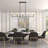 Mid-Century 5-Light Clear Glass Linear Chandelier