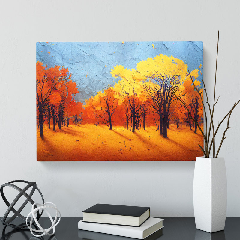Dramatic Autumn Forest - Wrapped Canvas, 35cm H x 50cm W x 3cm D