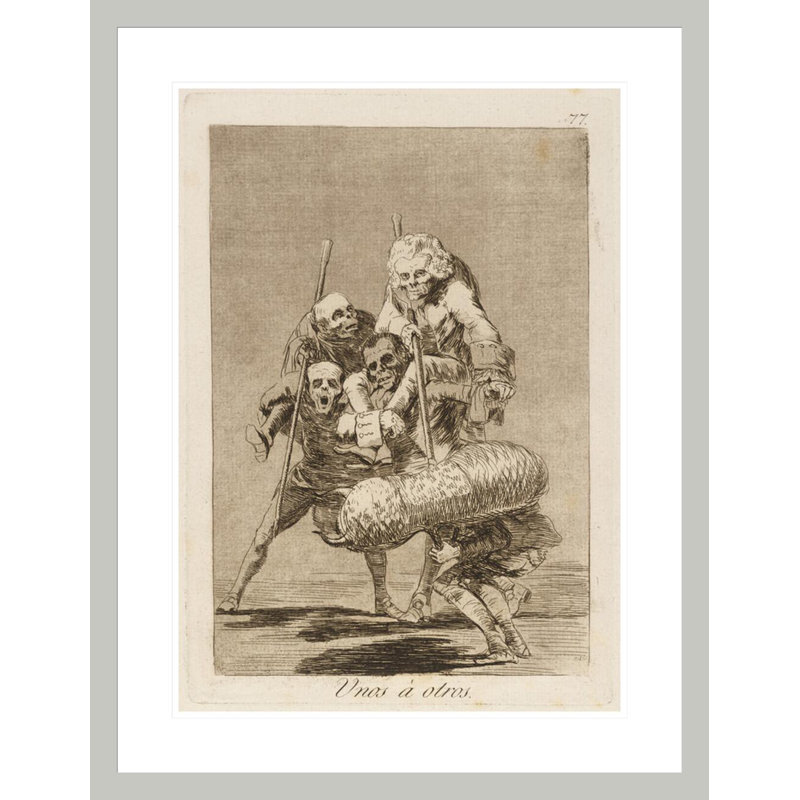 Unos à otros. (Ce que l'un fait à un autre.) Par Francisco de Goya, impression giclée encadrée, H 29,5 po x l 22,8 po