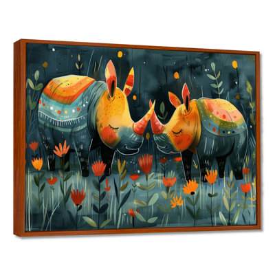 Terrina - Rhinocéros, art mural animal
