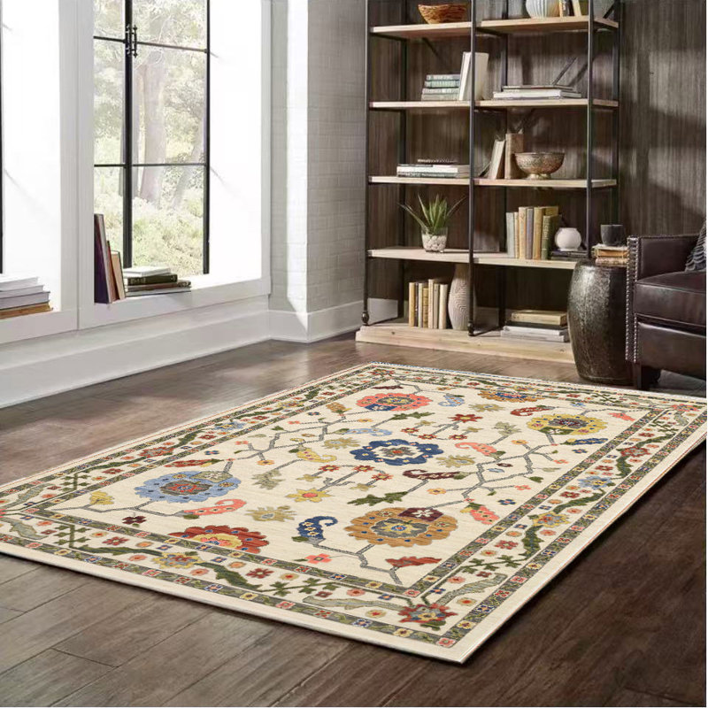 Crafters & Weavers Arts and Crafts Collection Area Rug Ultra Soft Washable Rug, Non Slip, Indoor, Stain Resistant Rugs for Living Room Bedroom Vintage Home Decor (9' x 12')