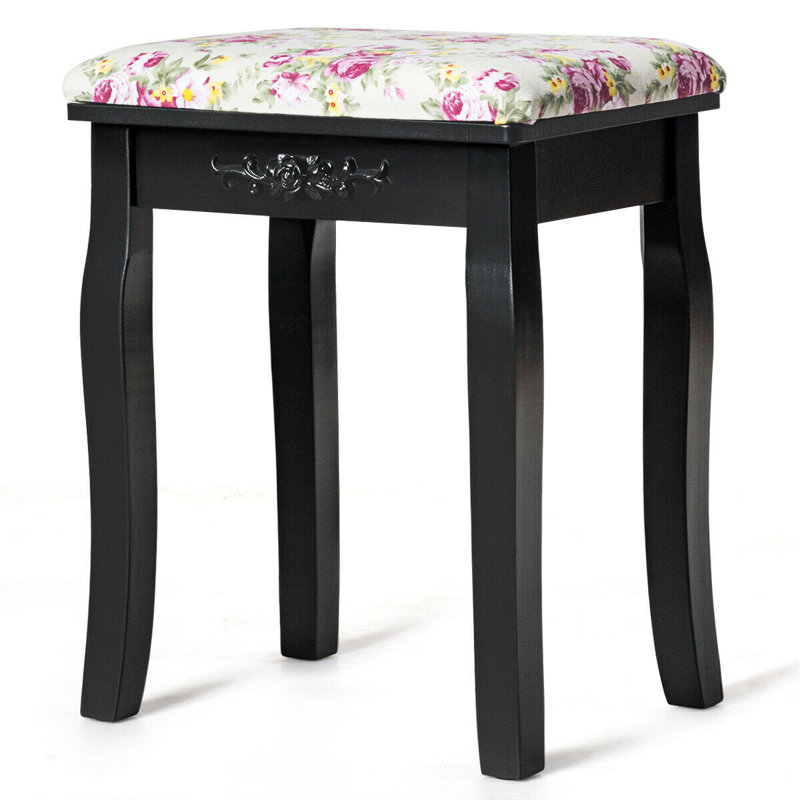 Tabouret de coiffeuse Nyla, Noir