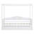 Twin Size Canopy Day Bed with 2 Drawers, White Wood Frame, Storage and Sleek Modern Design