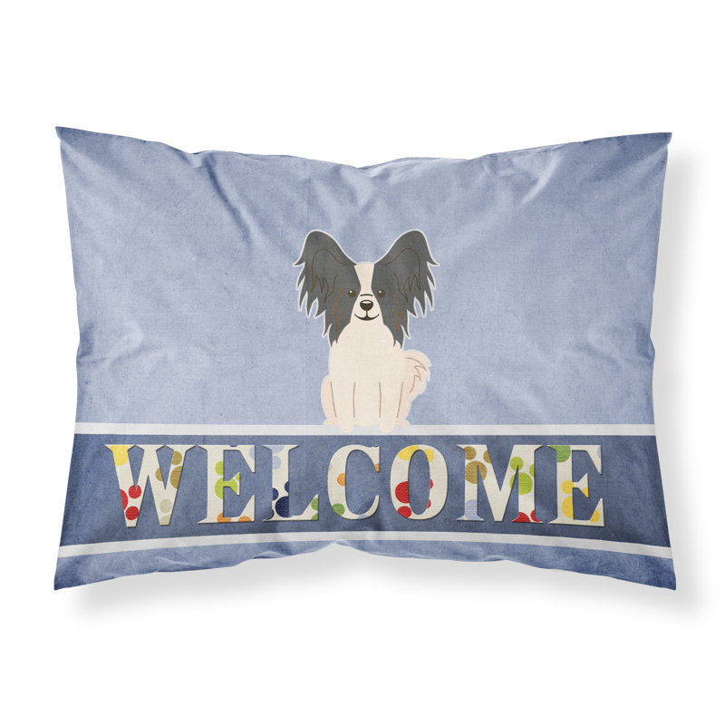 Taie d’oreiller welcome, Papillon noir et blanc