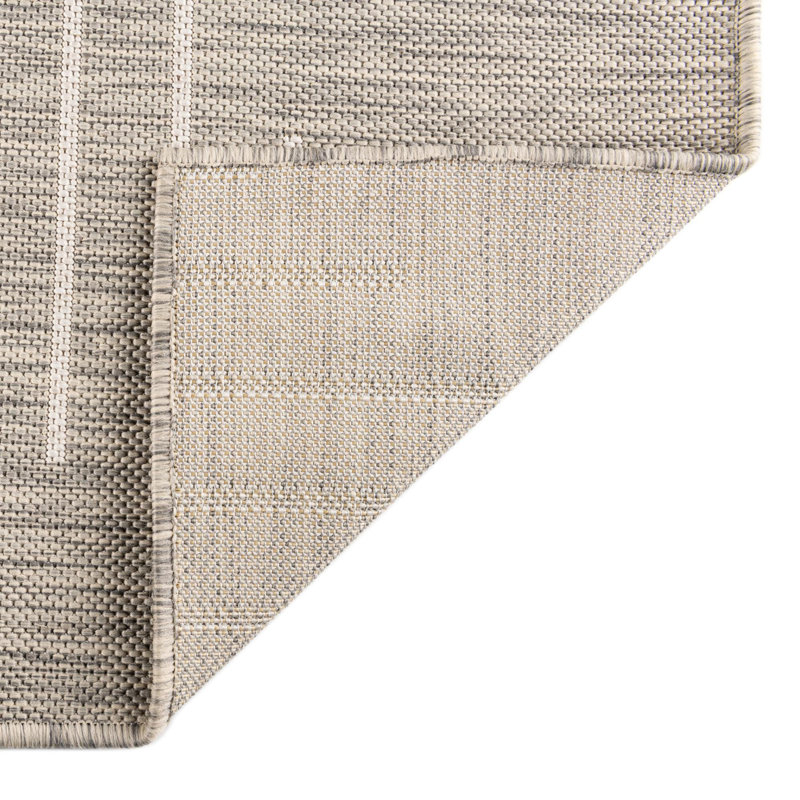 Tapis intérieur / extérieur gris Ava-Mary, Rectangle 9 pi x 12 pi