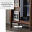 Vitrines en bois massif brun noisette