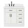 Tidworth 36'' Solid Wood Single Bathroom Vanity with 1.5'' White Quartz Top, Left Offset Rectangular Sink