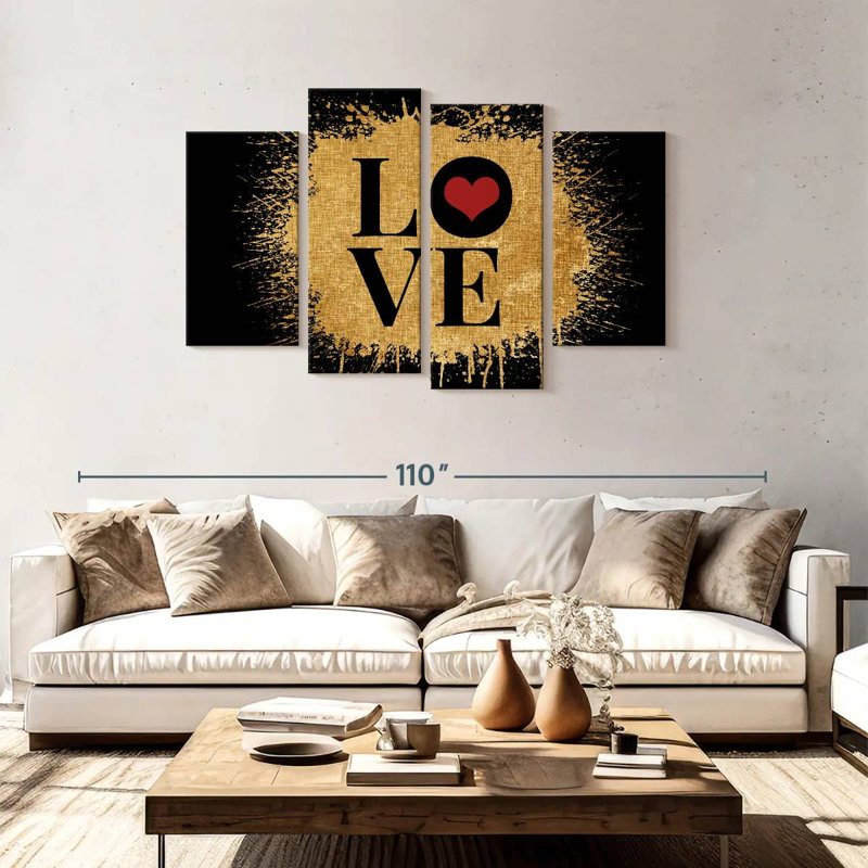 Tergel Love Typography II, 48" H x 75" W