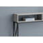 Console de chambre à coucher - Structure moderne en stratifié gris et métal noir