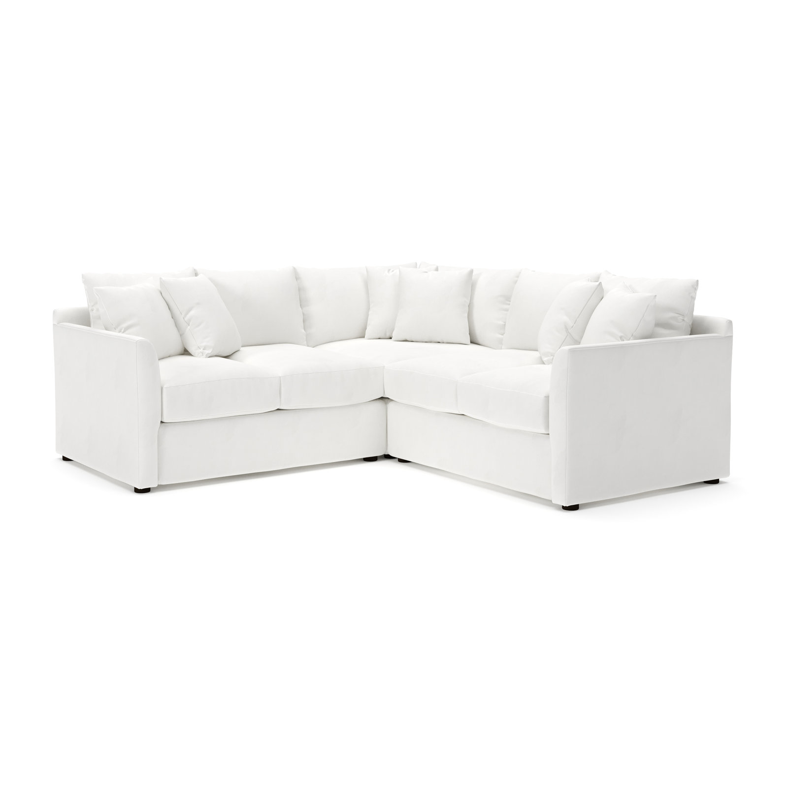 Cecelia Upholstered L-Sectional, Left Hand Facing, Drusky Moonglow Sustain® Basketweave