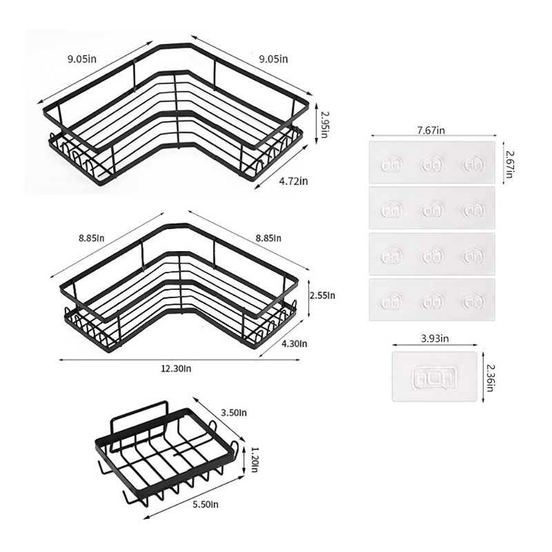Tablette de salle de bain pour rangement de rangement de douche, tablette de rangement murale pour cuisine