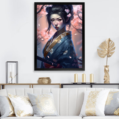 Samurai Cyberpunk Chick IV - peinture sur toile