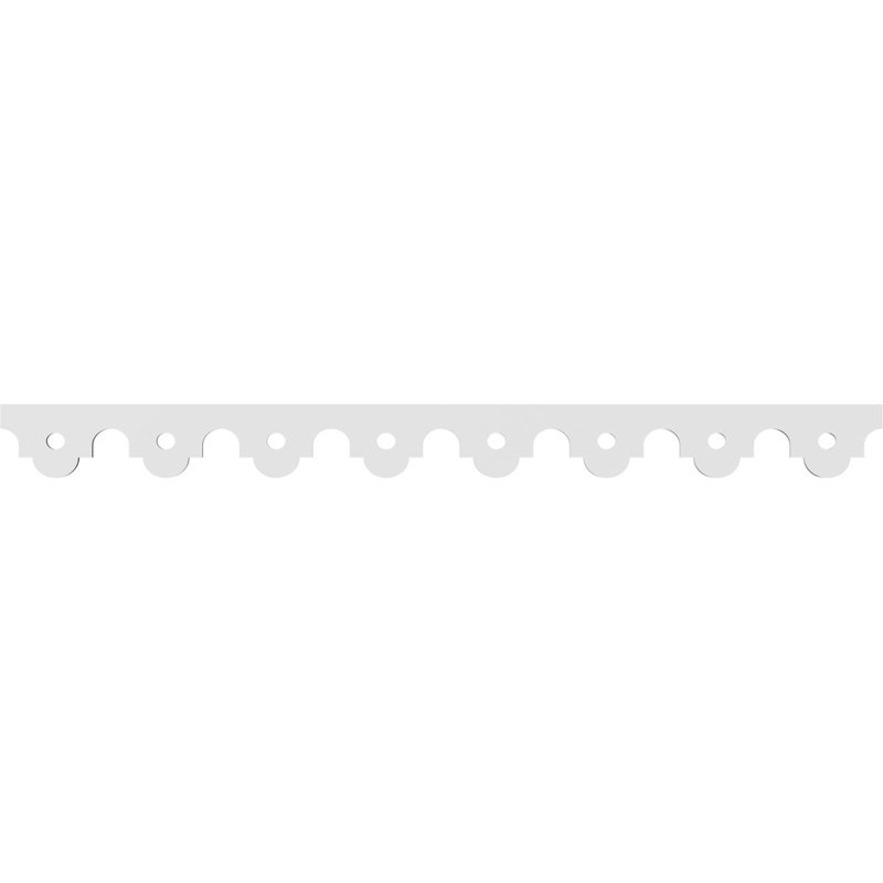 4"H x 5/8"P x 48"L Capistrano Architectural Grade PVC Running Trim, 4" H x 48" W x 0.63" D