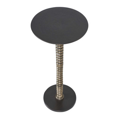Stacked Pedestal Aluminum End Table
