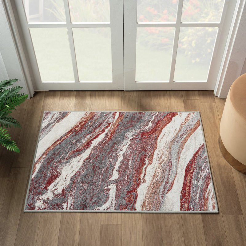 Artemiusz Abstract Indoor Rug, Rectangle 2' x 3'