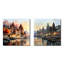 «Indian Art Ganges At Dawn I», ensemble de 2 reproductions d'art sur toile-102587528-102587529