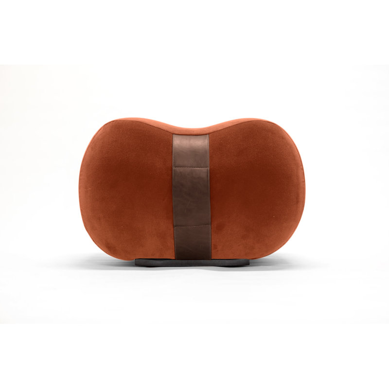 Milo Velvet Ottoman, Marmalade/Creme Brulee Velvet