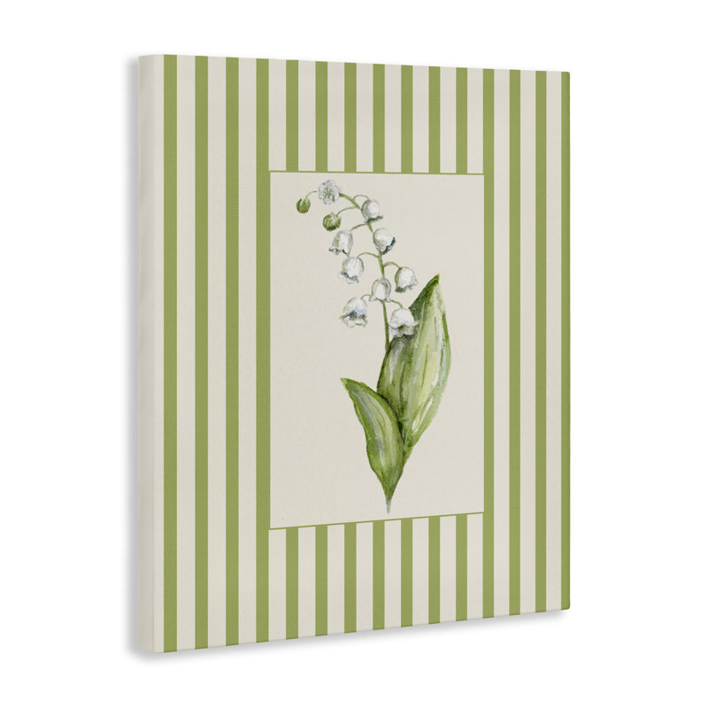 Toile rayée «Lily Of The Valley», design par Lisa Wehmeyer, H 30 po x l 24 po
