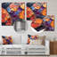 Orange et cristal mauve guérissant II - géode de pierre, art mural en métal-249215261