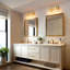 Éclairage pour meuble-lavabo à intensité variable avec abat-jour en cristal 2/3 lumières-998343211