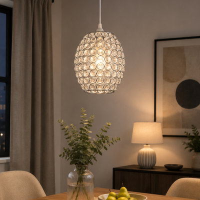 22cm H Plastic Oval Pendant Shade ( Screw On )