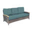 Bella 79.75" Wide Outdoor Wicker 3 - Seater Patio Sofa with Cushion-718758579-718758578