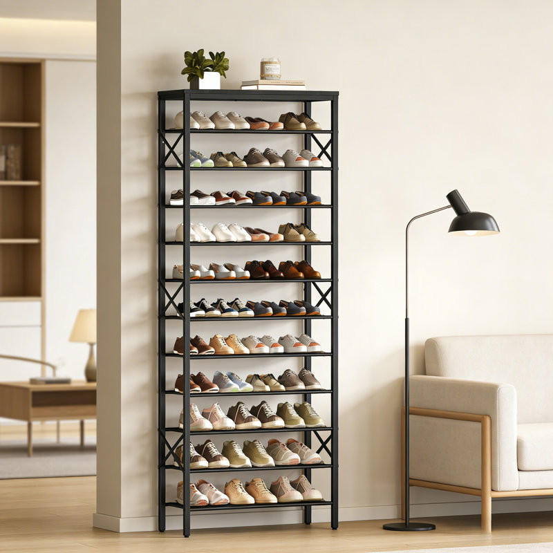 Range-chaussures de grande capacité de style industriel