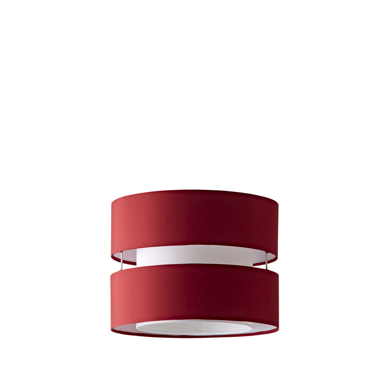 20cm H Cotton Drum Pendant Shade ( Screw On ), Red