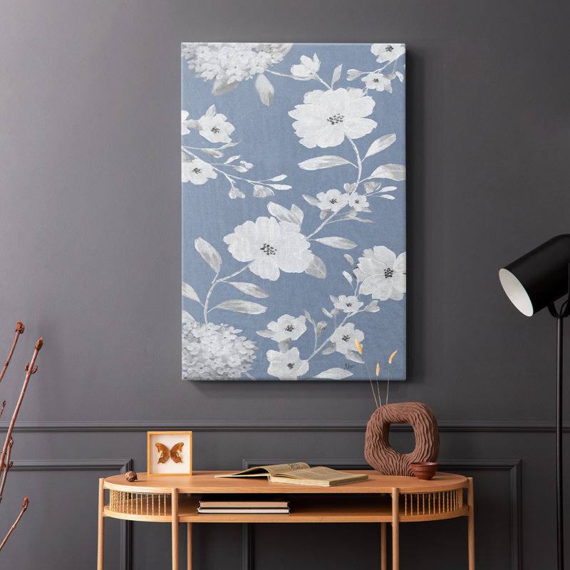 Bleu chinoiserie I - galerie Cavas, H 48 po x l 32 po