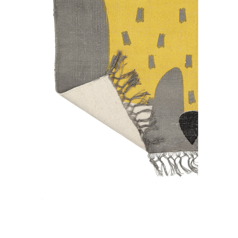 Bram Cotton Grey/Safran Indoor Rug