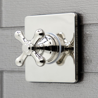 Kingston Brass Single-Handle Wall Mount Three-Way Diverter Valve with Trim Kit