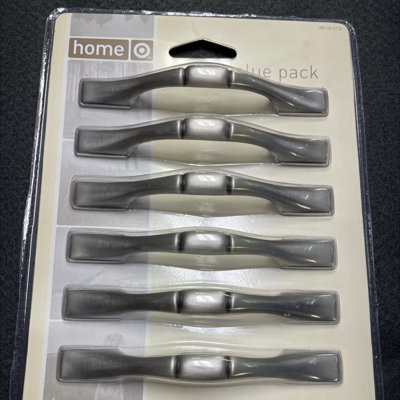 (6-Pack) 3" Square Foot Pull Brushed Satin Pewter 085-03-0732