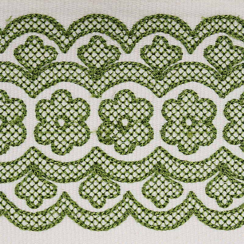 Ruban brodé Astrid, Vert