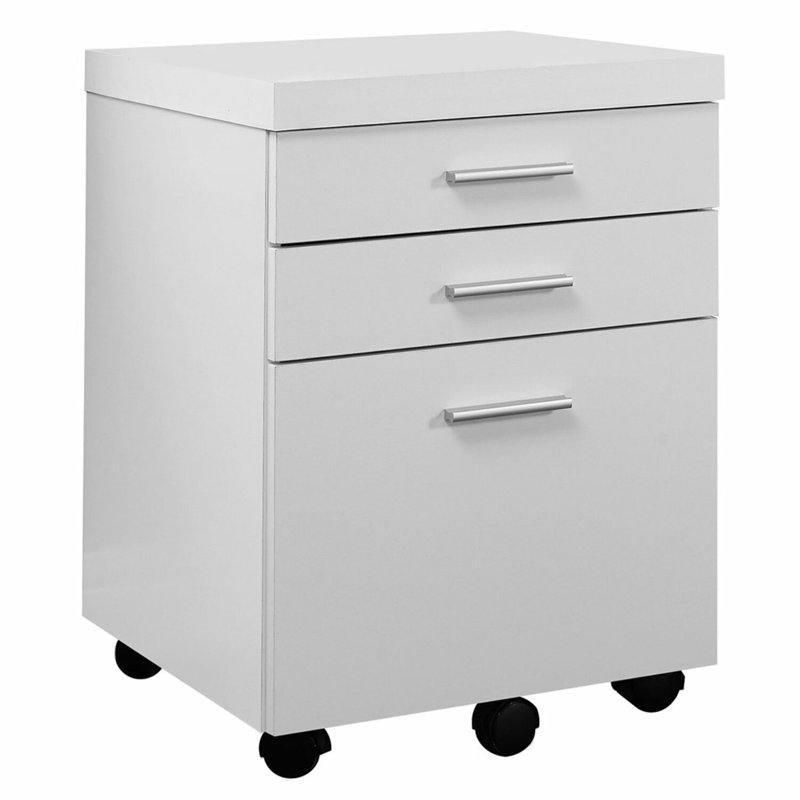 17.75'' Wide 3 -Drawer Mobile File Cabinet