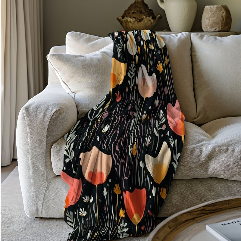 Wild Greens - 1 pièce Sherpa Premium, Grand lit