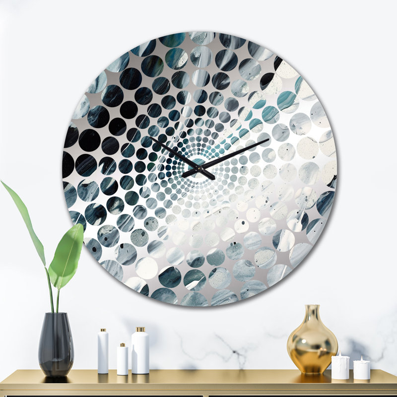 Lahcen - Horloge murale peinture abstraite, Grand