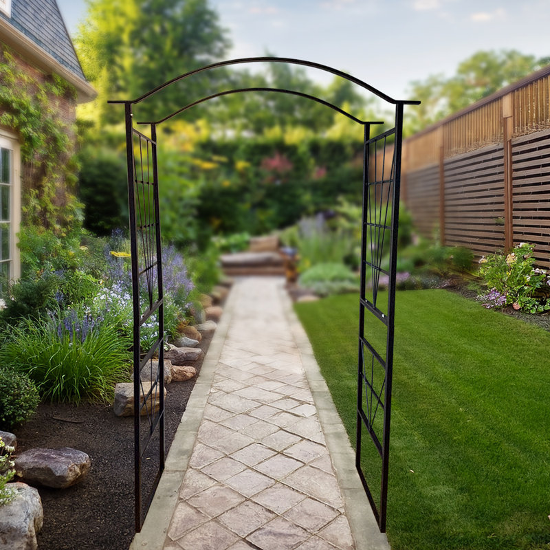Elegance Garden Arch - Tonnelle décorative en acier thermolaqué pour les allées et les événements extérieurs