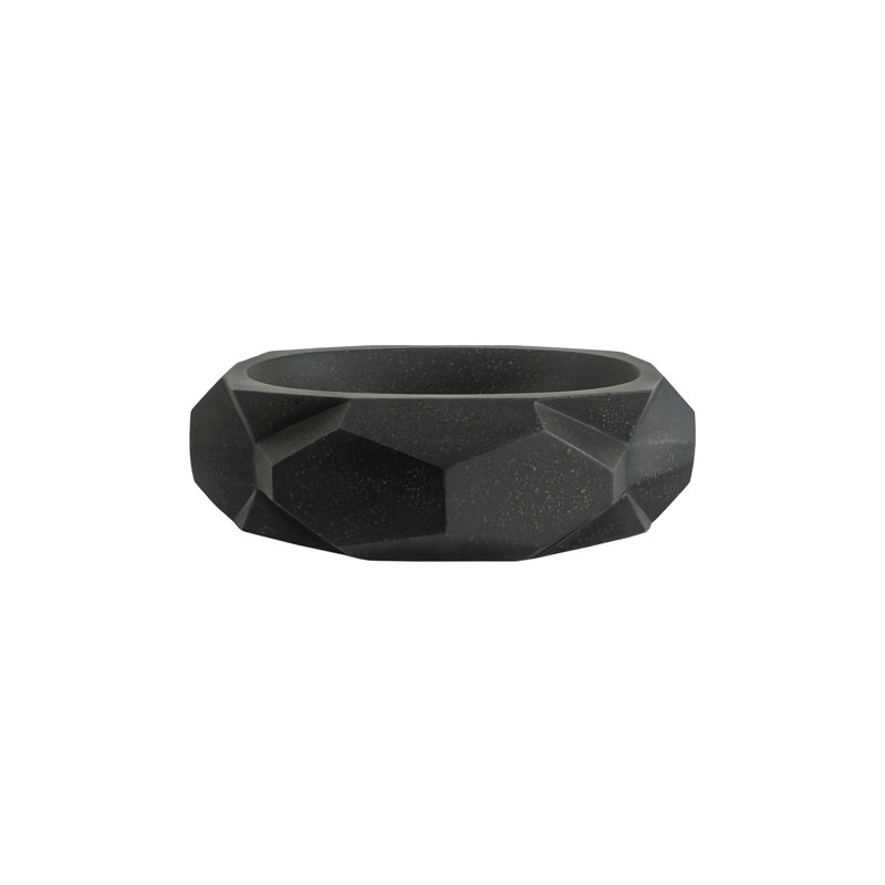 Barclay Kyan 20'' Concrete Specialty Bathroom Sink, Terrazzo Black