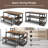 3 Pieces Dining Table Set With Wine Rack