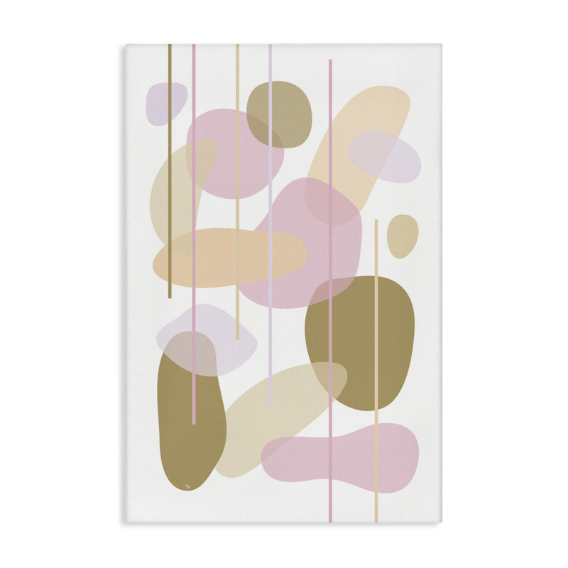 Toile à formes oblongues et opaques par Martina Pavlova, H 36 po x l 24 po