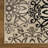 11' Tan Gray And Black Floral Medallion Stain Resistant Runner Rug