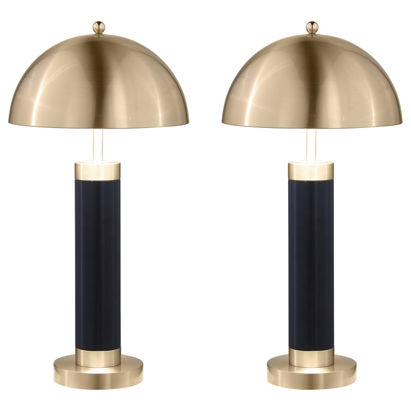 Lampe de table abat-jour Cuan Dome, H 27,5 po x l 14 po x P 14 po