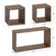 3 tablettes décoratives en bois massif Dipaolo