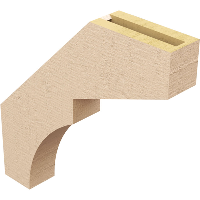 Monterey Rough Cedar TimberThane Knee Brace, 18" H x 3" W x 18" D