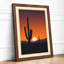 Desert Sunset Silhouette Landscape - Framed Print-996382042-996382054