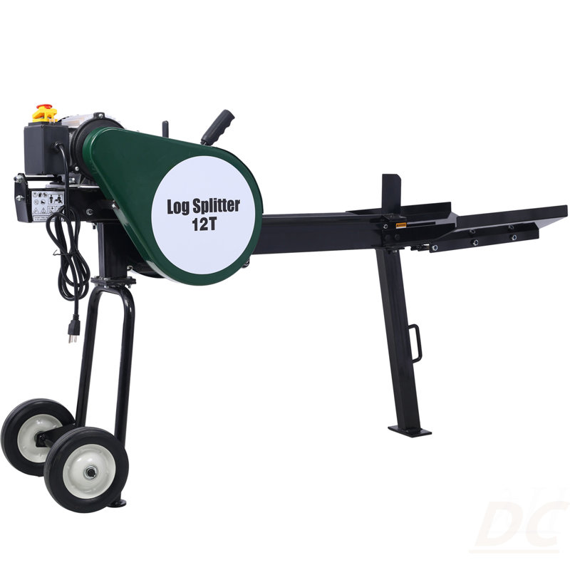 Double fendeuse à bûche électrique à double volant électrique portatif 12H Hotizontal 2HP 16A, fendeuse à bois électrique