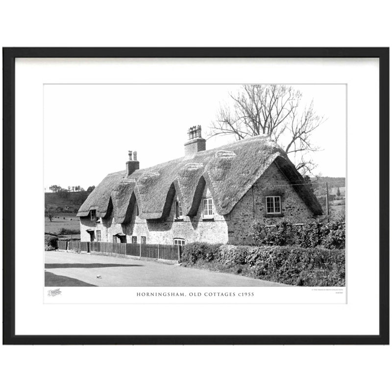 Horningsham, Old Cottages C1955 - Single Picture Frame Print, 28cm H x 36cm W x 2.3cm D