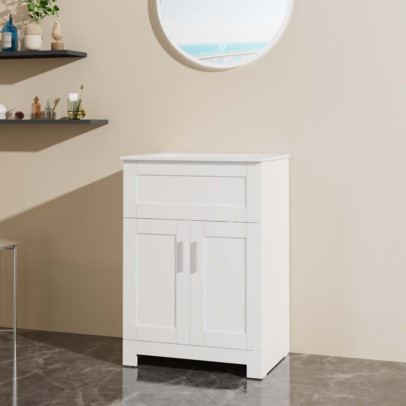 Meuble-lavabo moderne, meuble de salle de bain, Blanc