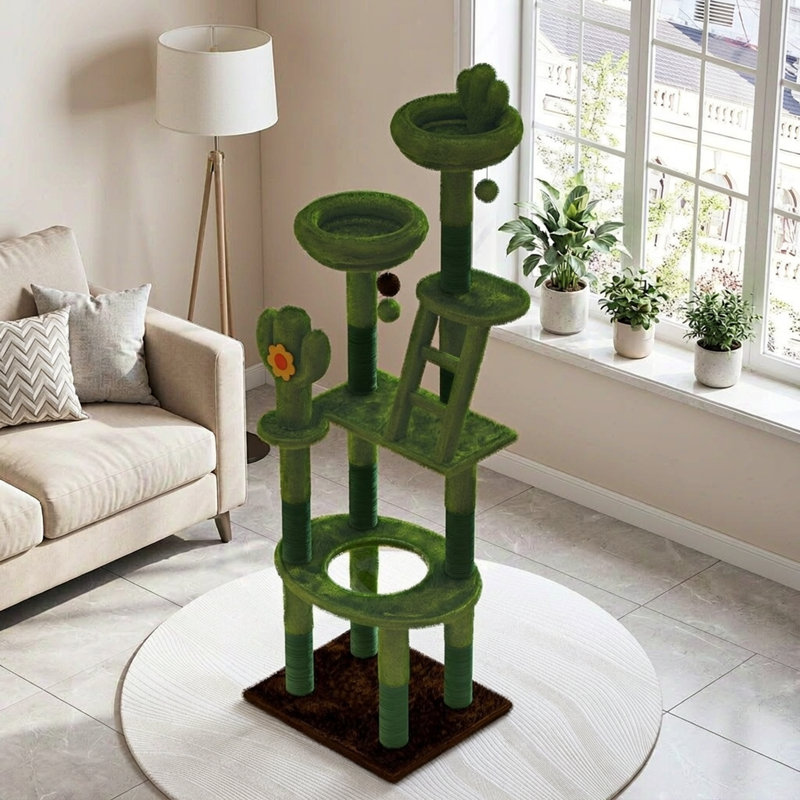72.05 " H Cat Toys and Cat Perch